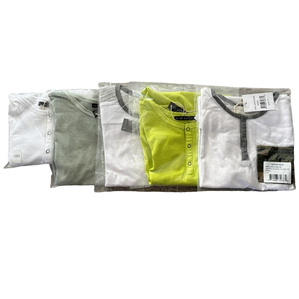 NWT Miki Miette Boys Size 12 Henley Shirt Bundle, Green, Camo, Gray